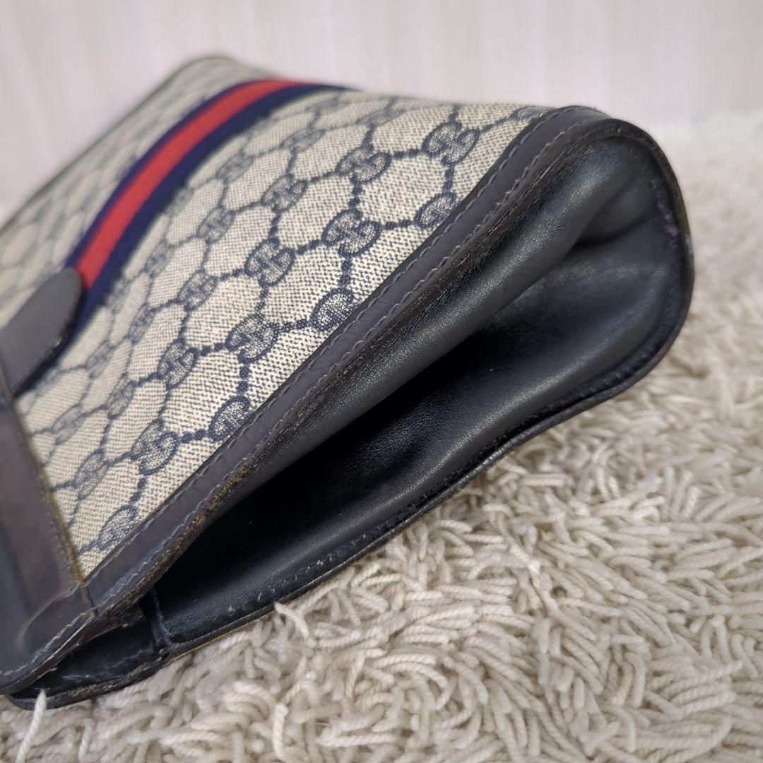 GUCCI オールド グッチ クラッチ バッグ ポーチ シェリーライン