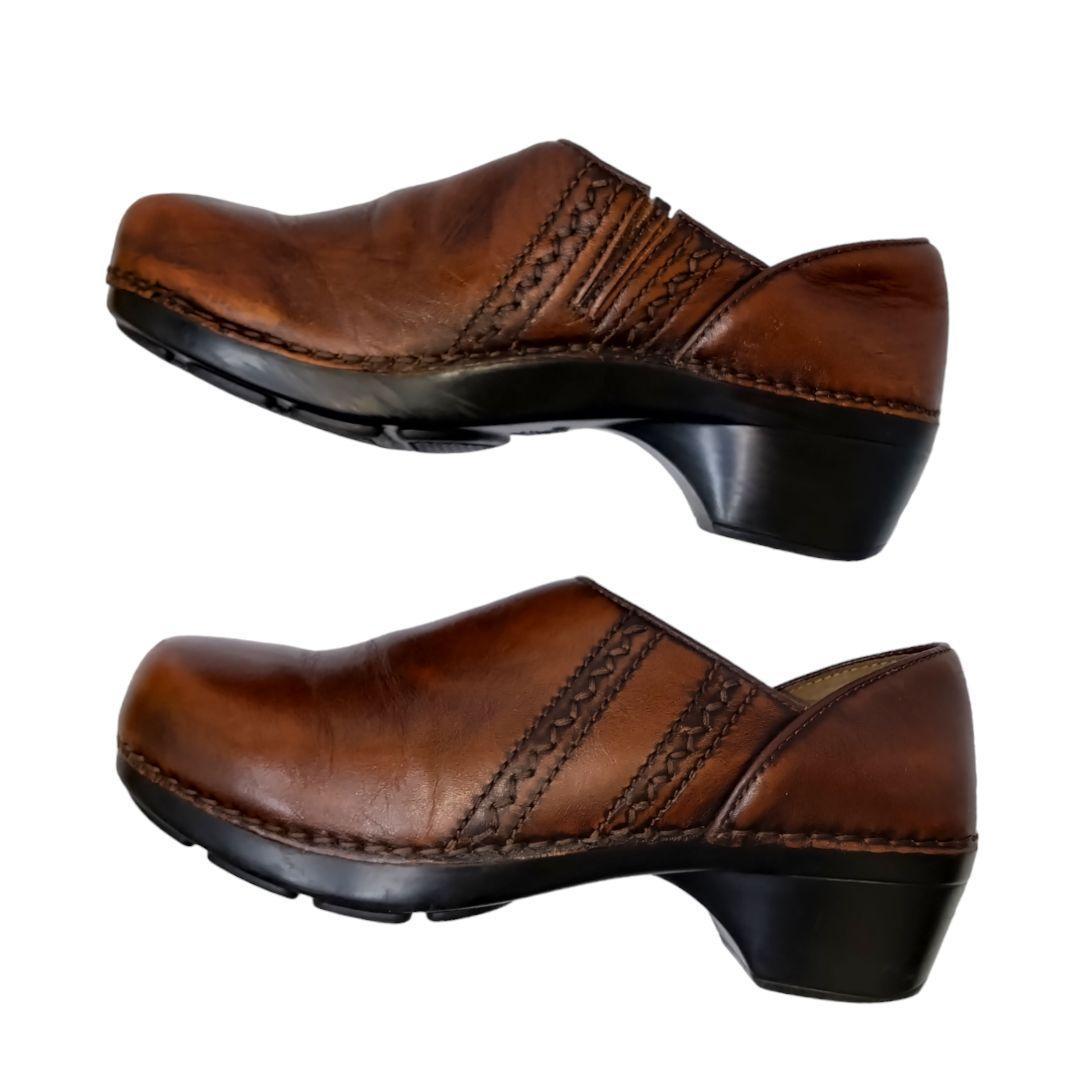 大人気☆ dansko レザー シューズ スリッポン 革 ゴア 茶 38