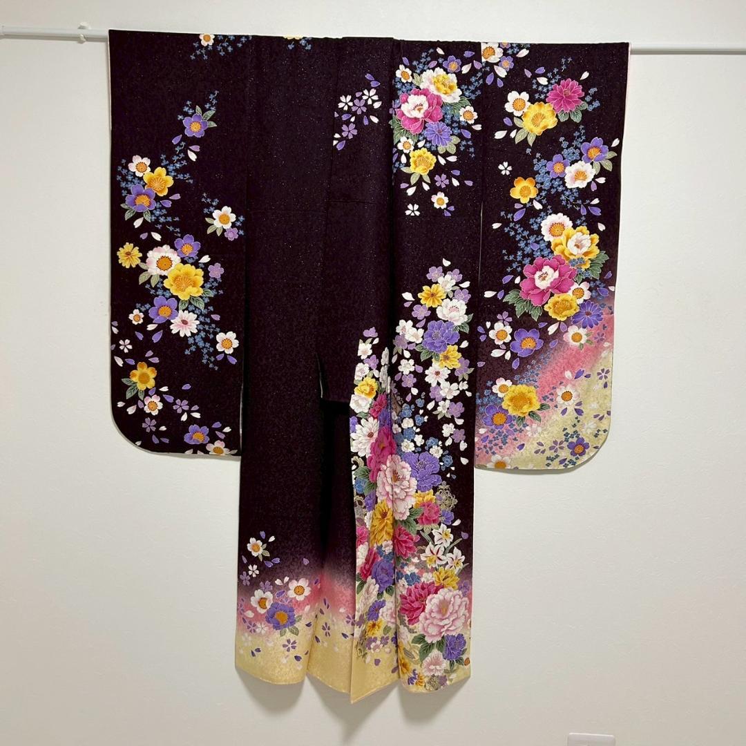 KP1775 振袖 身丈149cm 正絹 着物 成人式 - メルカリ
