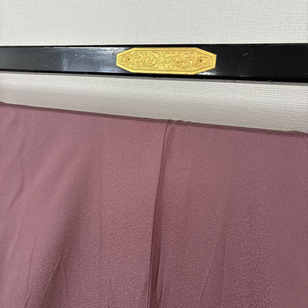 金彩 扇子にススキ 紋無し 素敵なデザイン 付下げ 訪問着 正絹 U