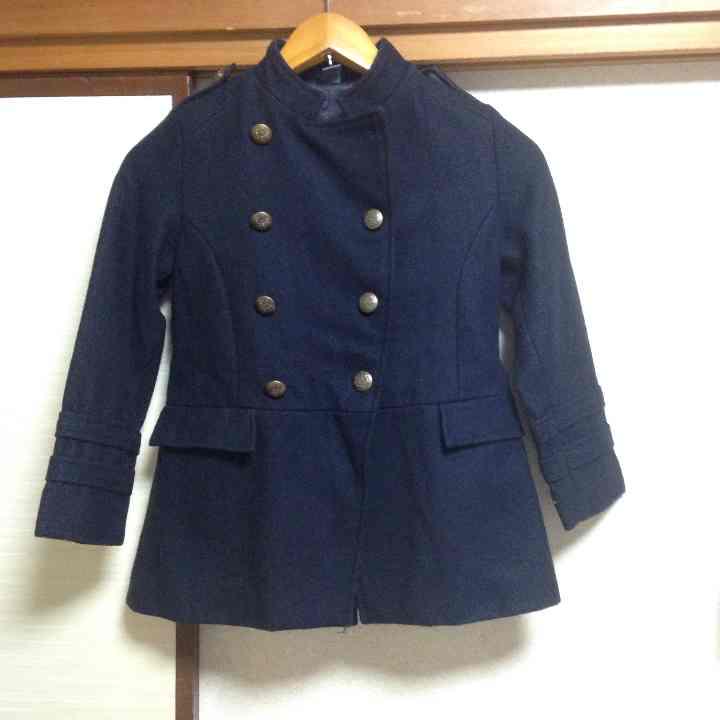 新品☆ZARA ザラ ジップ付きコート s Blue ZARA女子コート