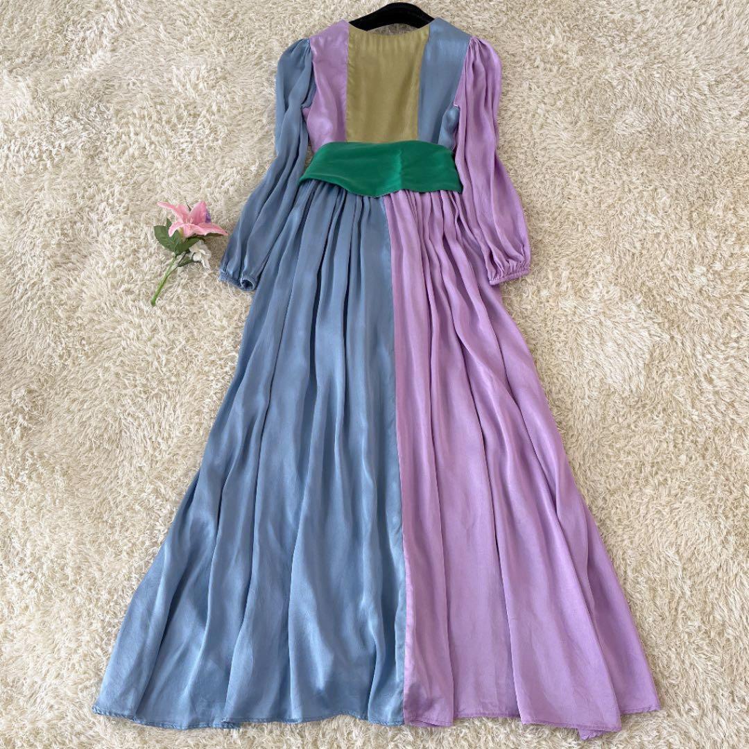 ルカリ ☆MYLAN☆佐田真由美着用 シルクロングラップドレスワンピース