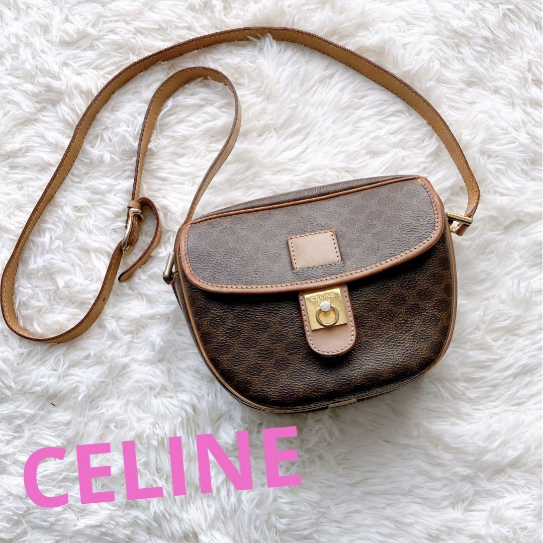 ✨稀少✨CELINE マカダム柄 ショルダーバッグ ポシェット ガンチーニ