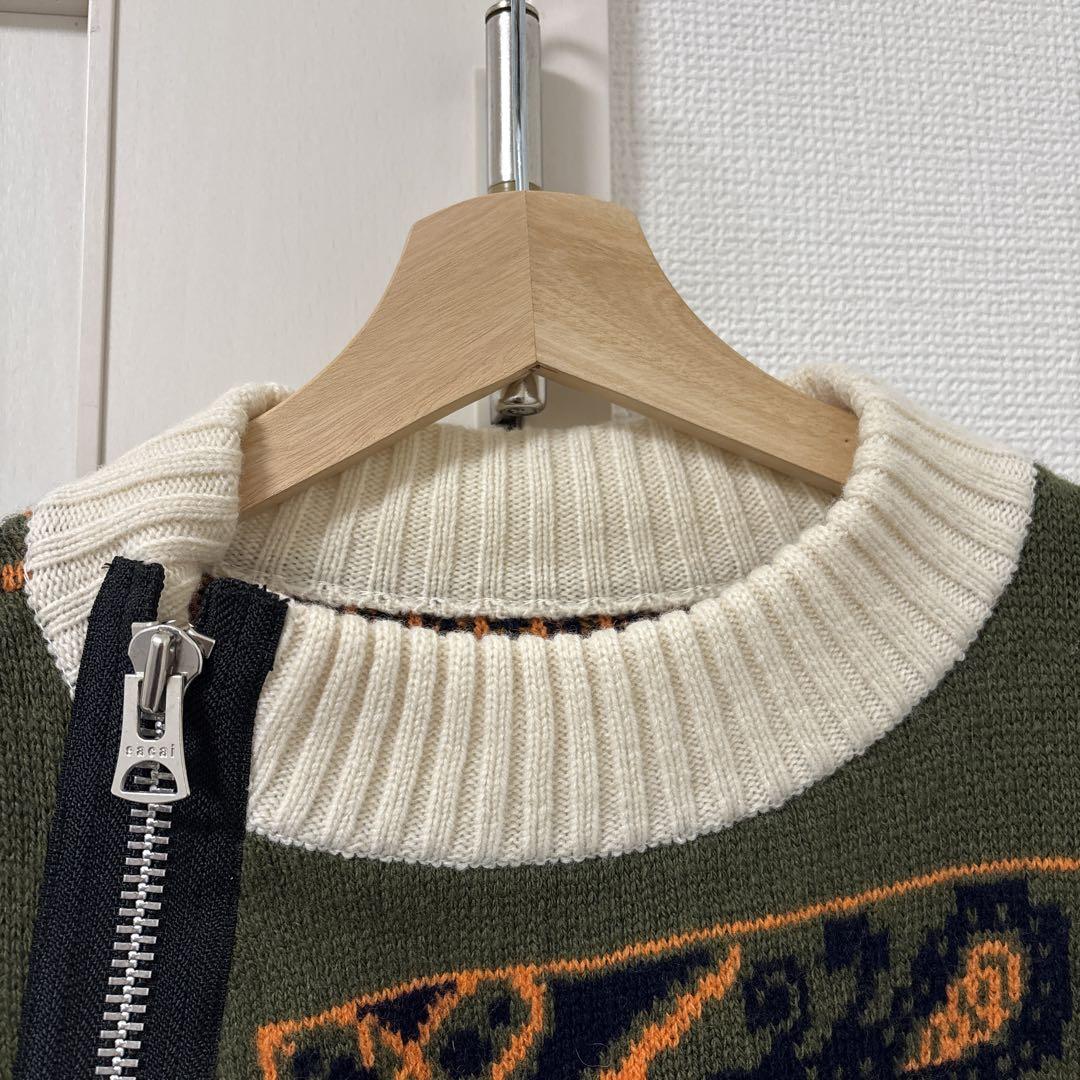 sacai Dr.woo コラボ ニット ライダース ジップ - メルカリ