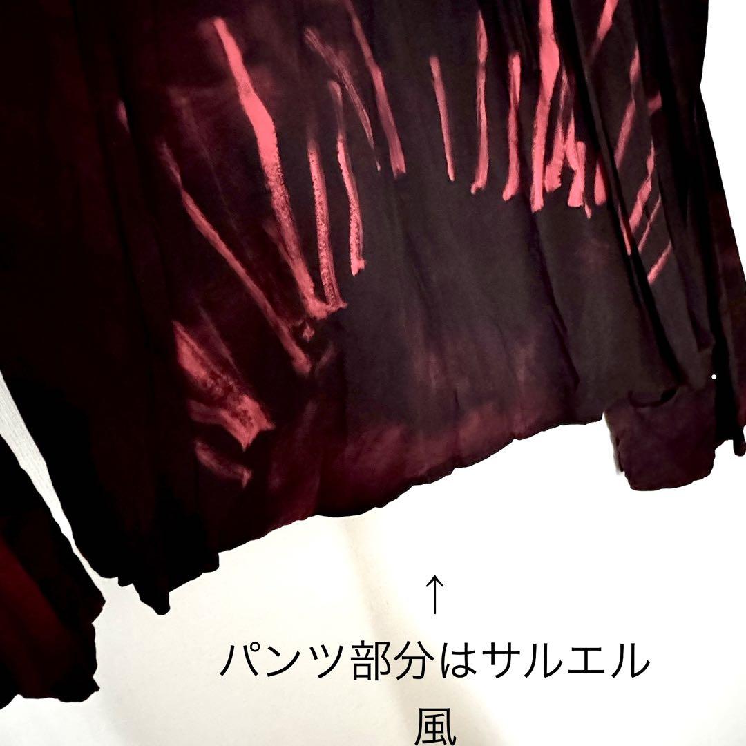 Yohji Yamamoto femme朝倉優佳 ペイントパンツ 赤黒 サンプル Yohji Yamamoto femme朝倉優佳 ペイントパンツ 赤黒 サンプル