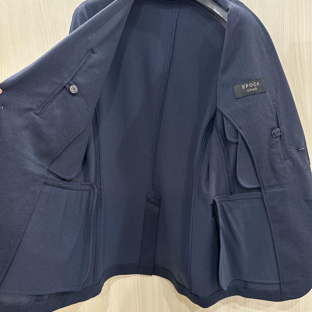 EPOCA UOMO ジャージー　ジャケット ネイビー 新品未使用 タグ付き