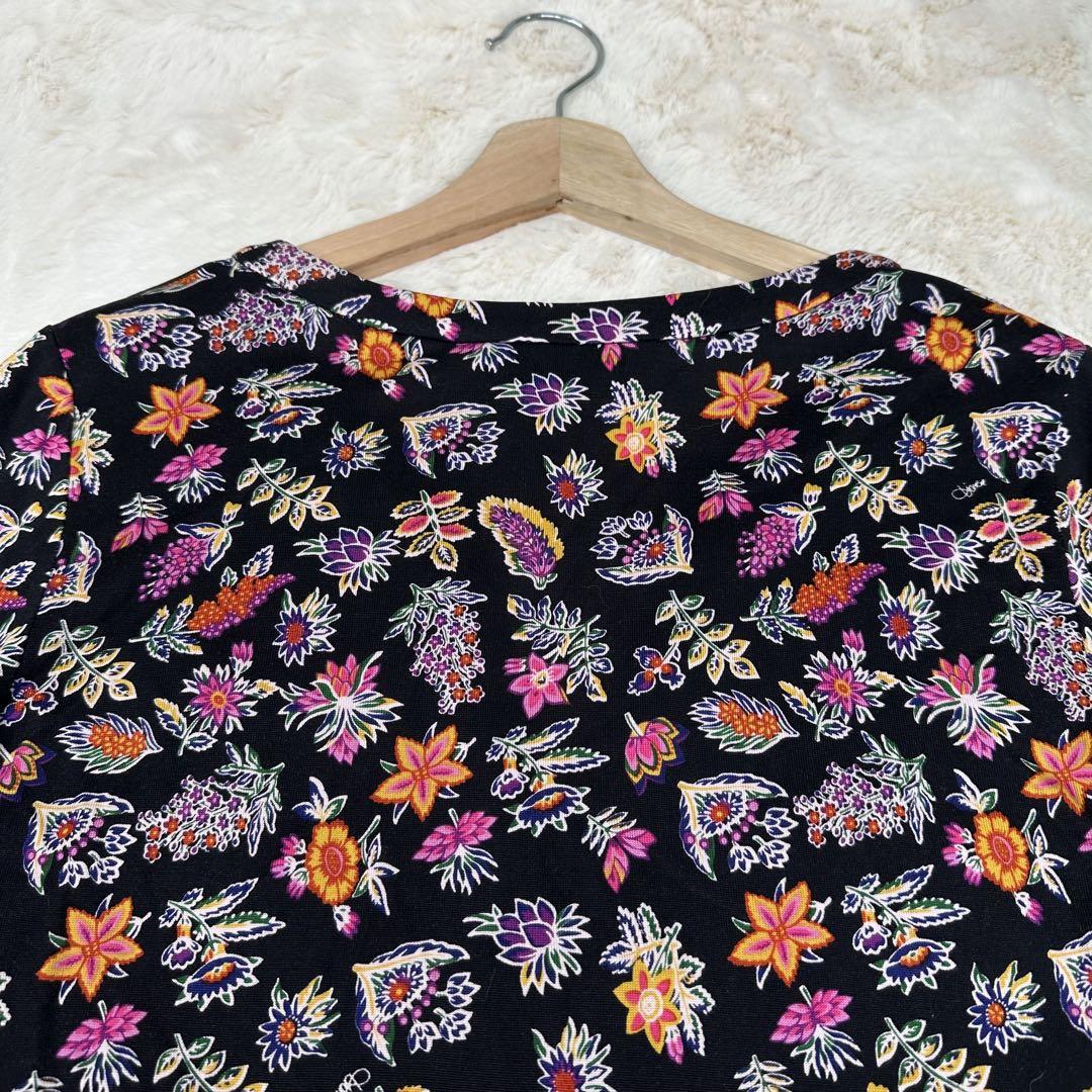 ✨美品✨ダイアン シルク100% 花柄ワンピース 華やか Aライン 10 L