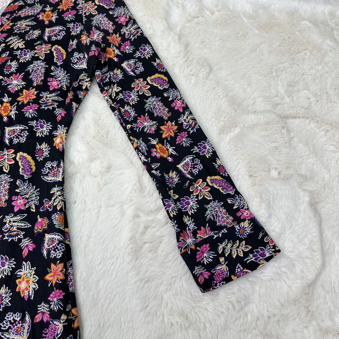 ✨美品✨ダイアン シルク100% 花柄ワンピース 華やか Aライン 10 L