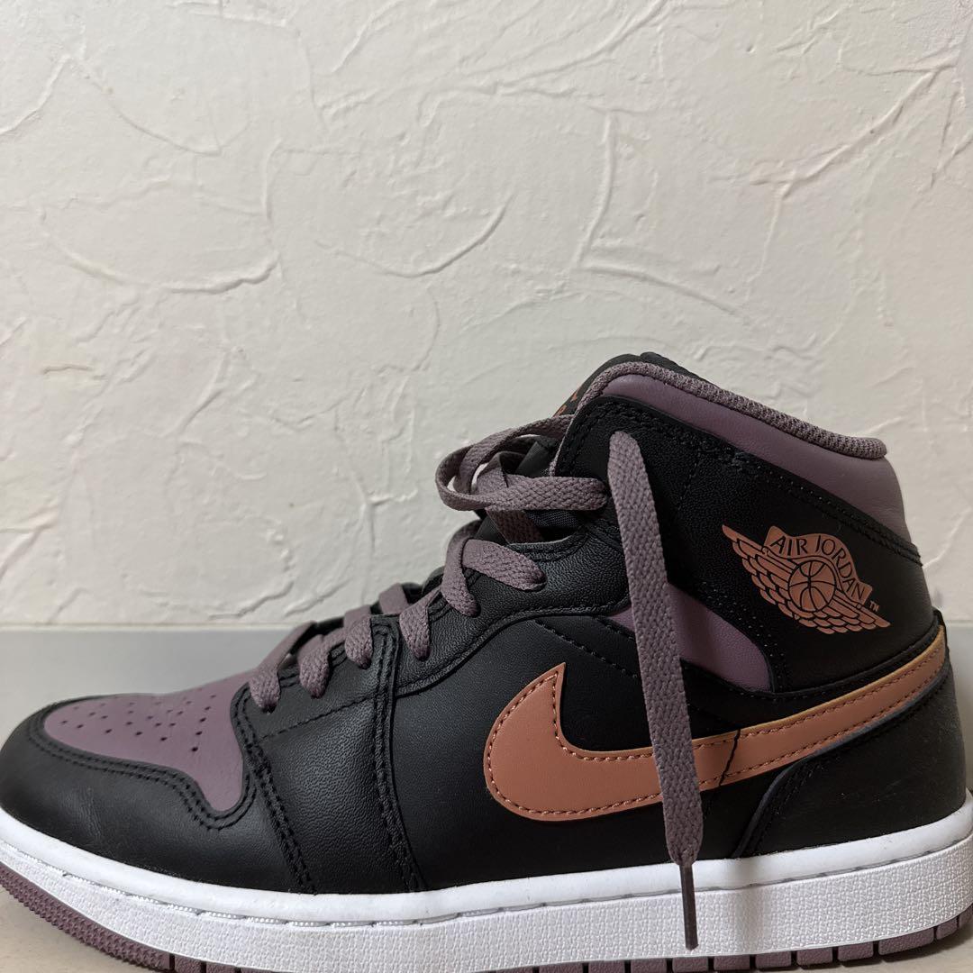シューズ(男性用) NIKE AIR JORDAN 1 MID SE PURPLE/BLACK
