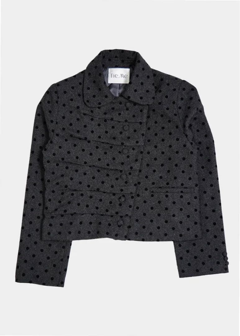 Tie.Me button up wool jacket-DOT
