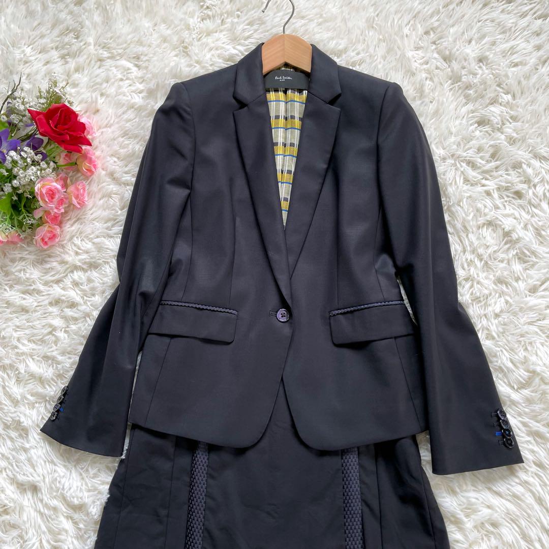 Paul Smith BLACK ネイビーシングル1Bスカートスーツセットアップ