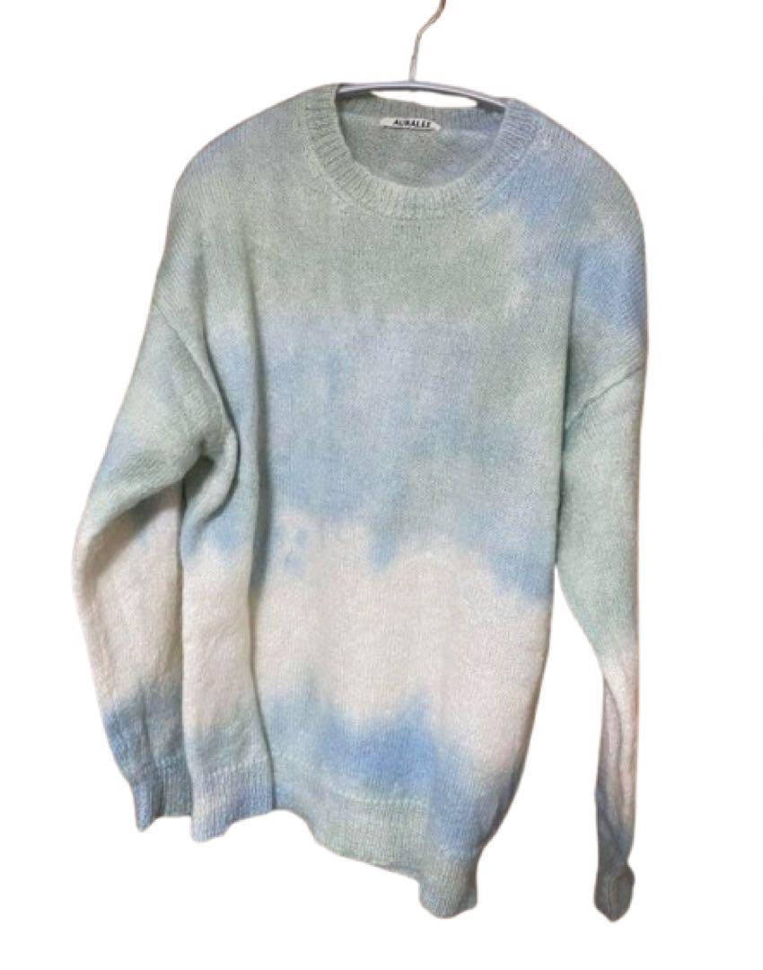 AURALEE 19AW SUPERKID MOHAIR TIEDYE KNIT