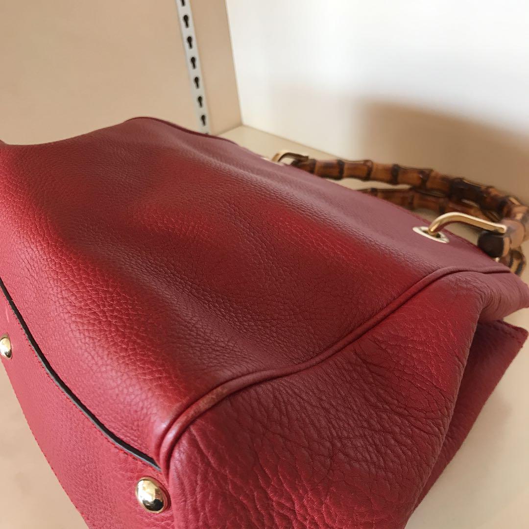 【絶品】 プリンシー オールレザー リボン 金具 肩掛け ビンテージ ✨希少✨GUCCI - ハンドバッグ