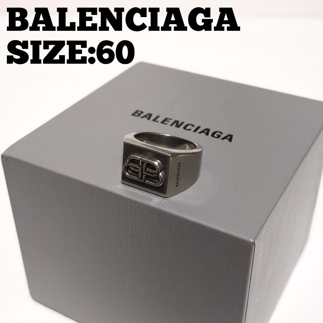 付属品有◆Balenciaga◆BBロゴ シルバー リング 60 20号
