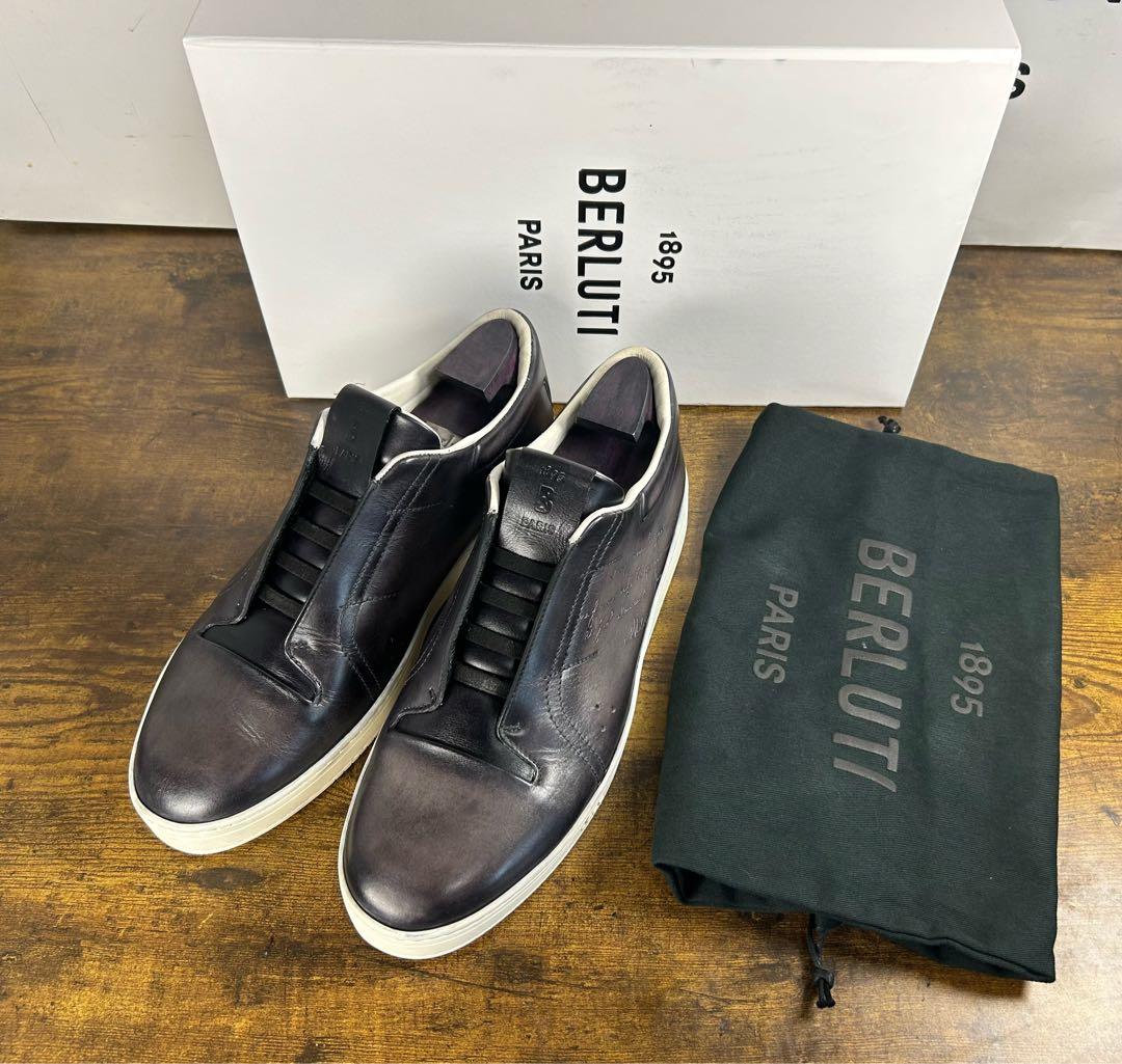 26万円 Berluti プレイタイム スクリットレザー スニーカー　10.5