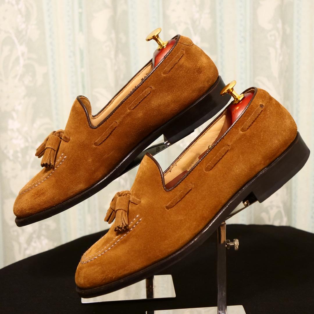 【があります】 良品✨REGAL リーガル ブラウン 上質スエード タッセルローファー 革靴 UpHIT-m19662937653 ーズを