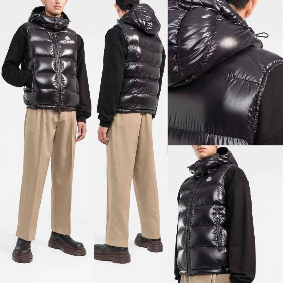 【新品未使用】MONCLER Bormes ダウンベスト TG1　黒色 S～M