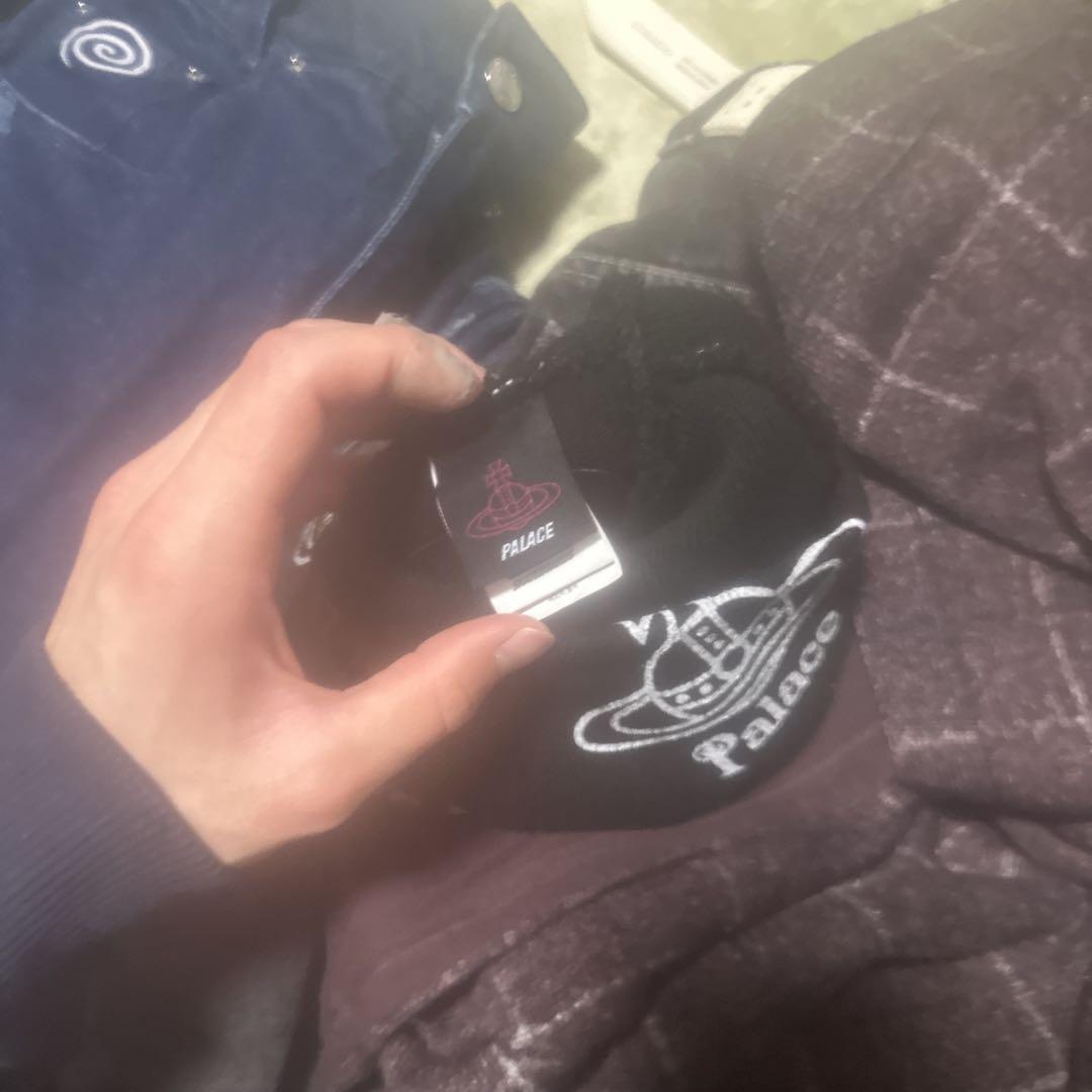 PALACE VIVIENNE WESTWOOD JERSEY BEANIE 黒