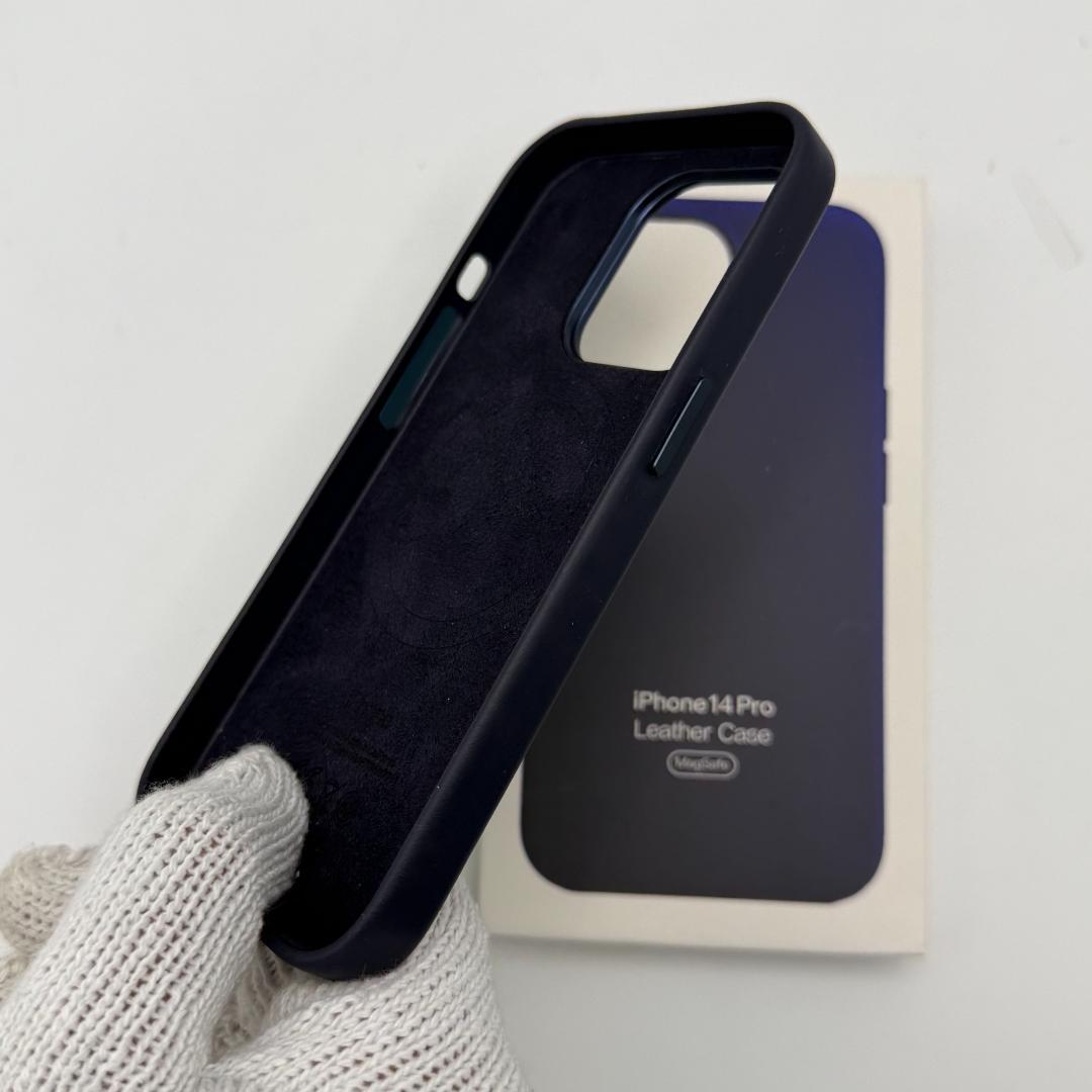 Apple純正 iPhone 14 Proレザーケース - インク