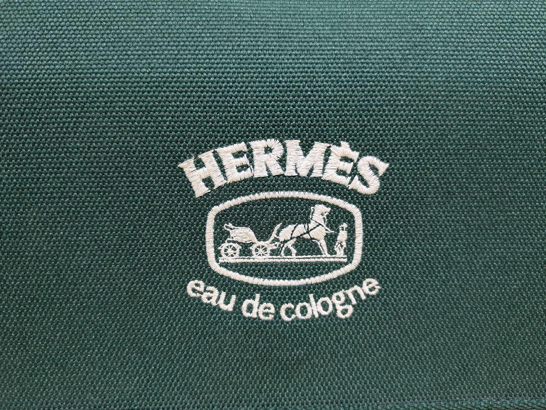 美品】HERMES エルメス オーデ コロン ポーチ グリーン 緑Ω