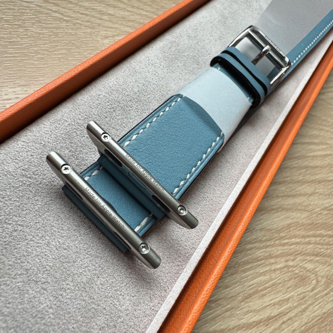 2363 Apple Watch エルメス ブルージーン ドゥブルトゥール 二重