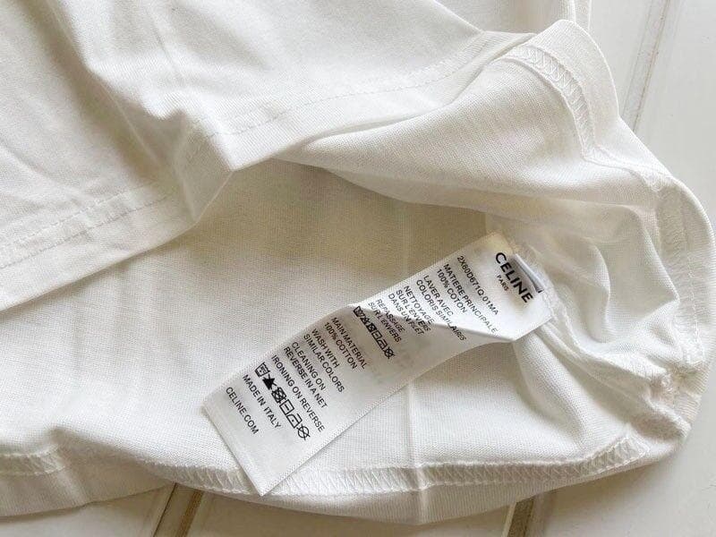 CELINE 美品 ホワイト 半袖 ロゴ Tシャツ
