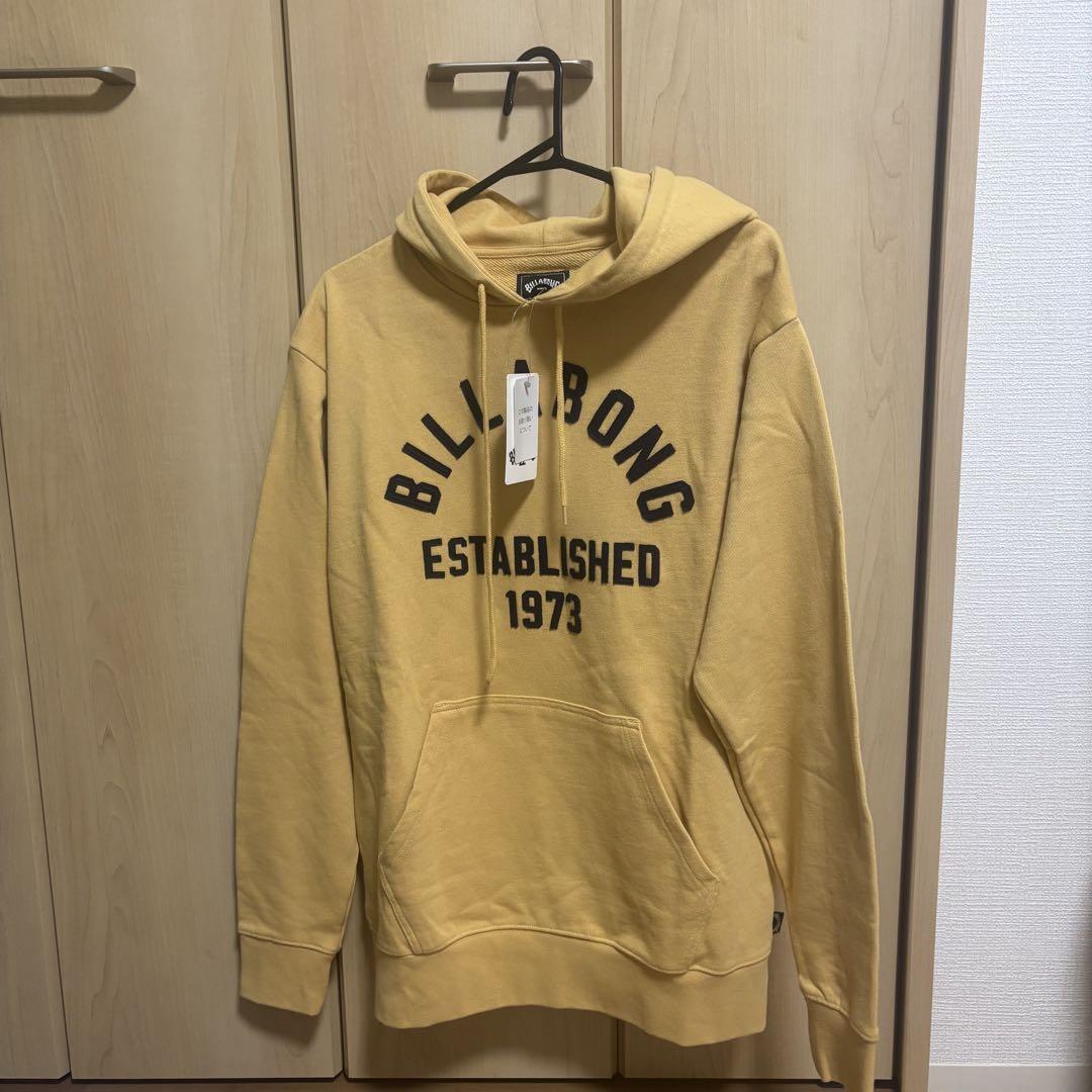 BILLABONG イエロー フード付きパーカー M