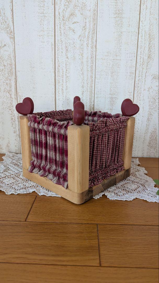 ハンドメイド♬*°小物入れ 四隅ぷっくりハート