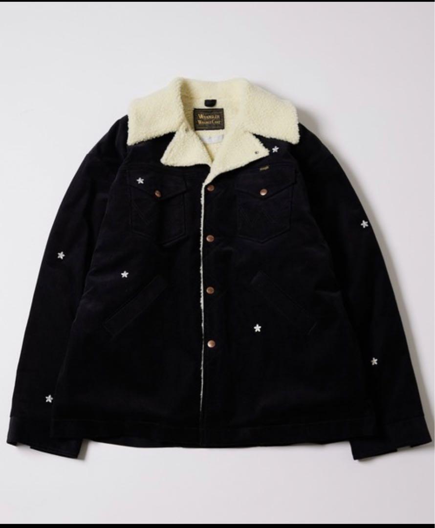 アメカジ Wrangler×AIVER　コーデュロイボア刺繍ランチコート