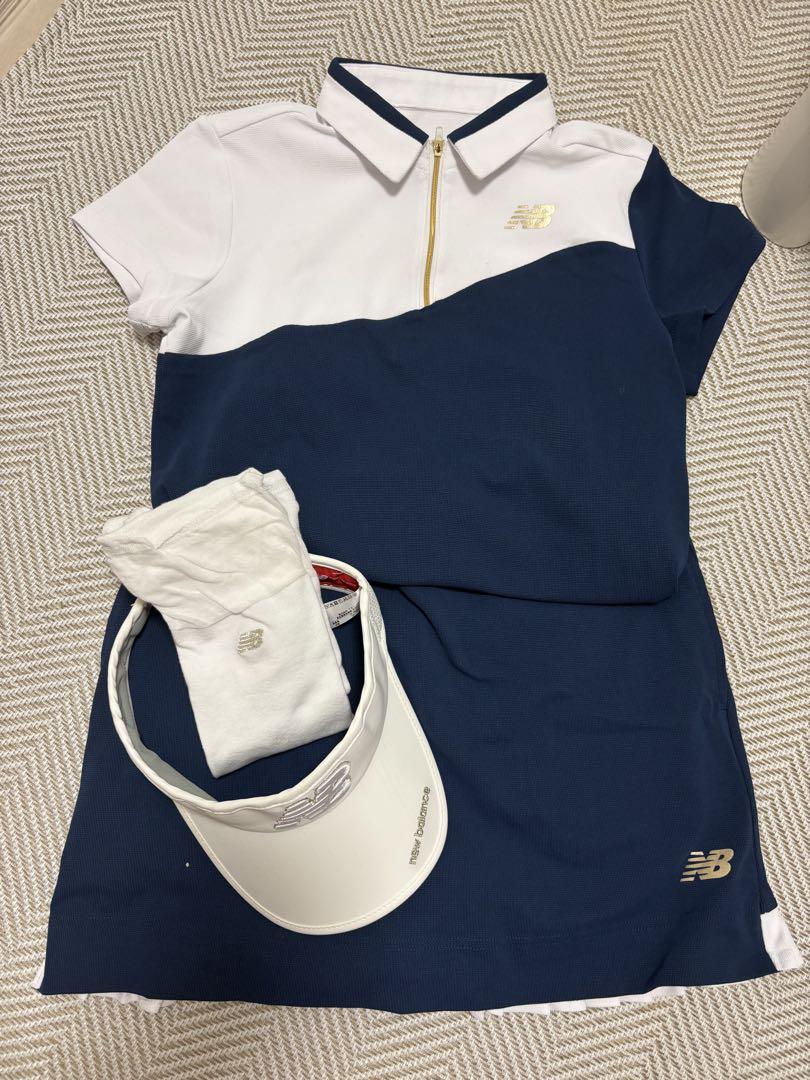 New Balance ゴルフウェア セットアップ　サンバイザー　ソックス