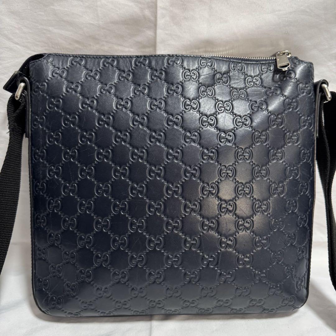 GUCCI グッチ　ショルダーバッグ　シマ　GG レザー　406408