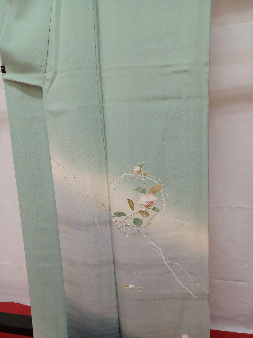 るだけシワ 訪問着 未使用品 グリーン InTqY-m19694323628 単衣 ▰もしくは