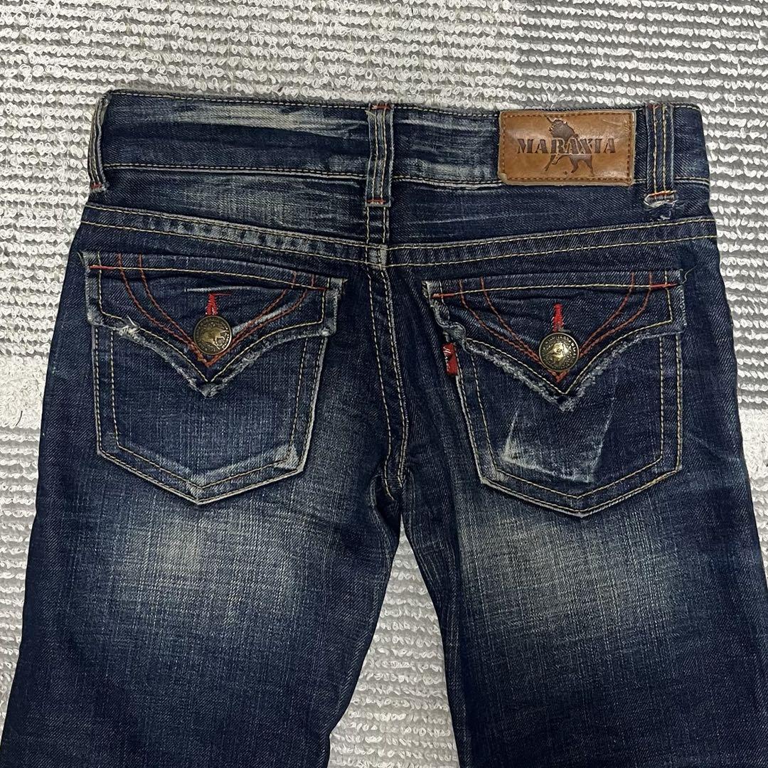 ✨ MARAXIA ブーツカット デニムパンツ Y2K 26 ✨パンツ