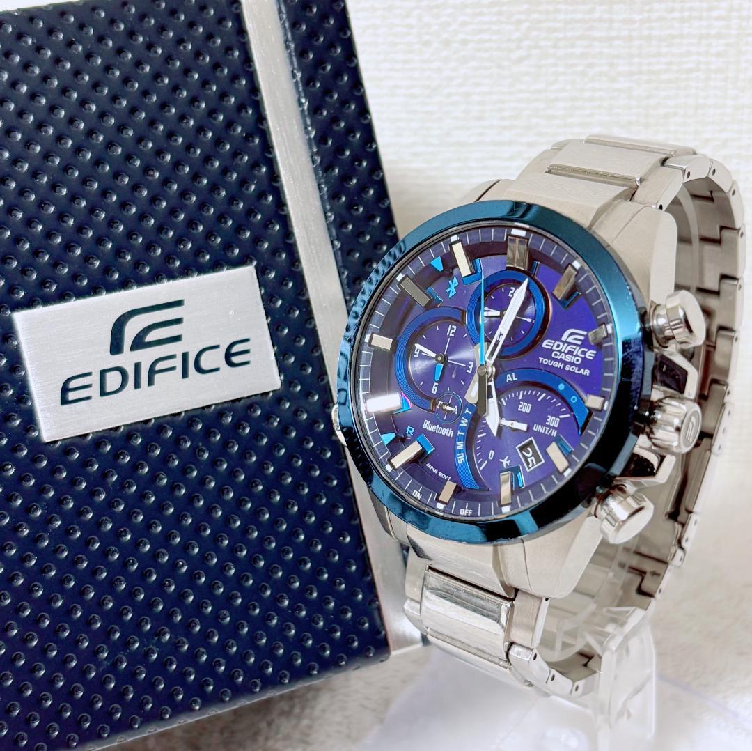カシオ エディフィス EQB-500 ブルーダイアル 動作良好 腕時計EDIFICE