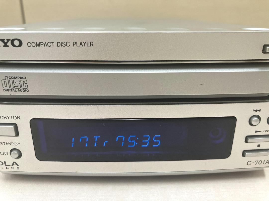 【動作品、ベルト新品】 ONKYO C-701A/コンパクトディスクプレーヤー ☆整備済み☆ONKYO C-701A ベルト交換済み 動作良好 美品⑦
