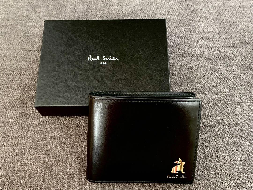 Paul Smith ポールスミス ラビット 二つ折り 財布 ネイビー レザー
