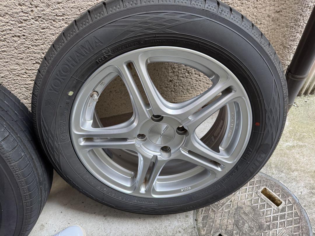 ②15インチPOTENZAホイールとブルーアースGTの2本セット
