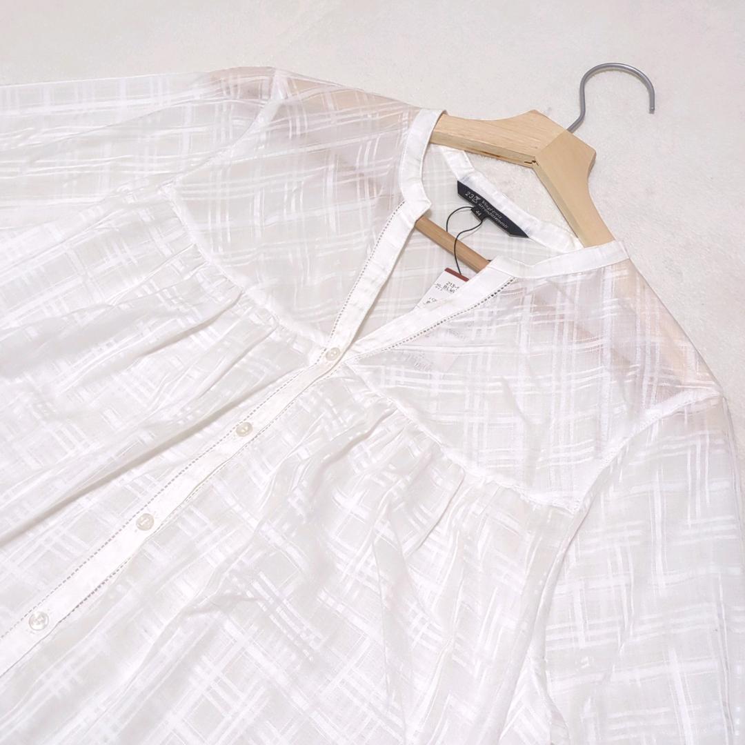 新品✨ 23区 チュニックワンピース シアーワンピース 白