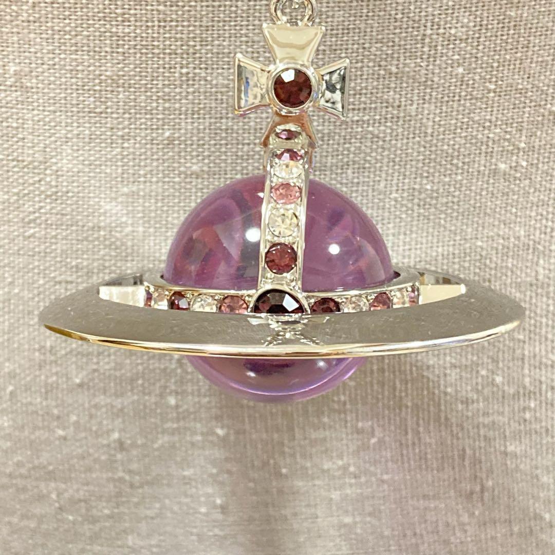 VivienneWestwood|ミディアムオーブネックレス シルバー×パープル VivienneWestwood|ミディアムオーブネックレス シルバー×パープル