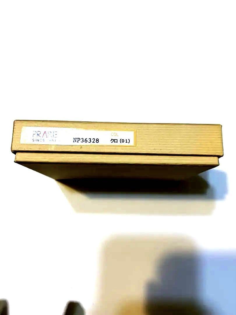 PRARE（プレリー）黒 クロコダイル革二つ折り財布　日本製