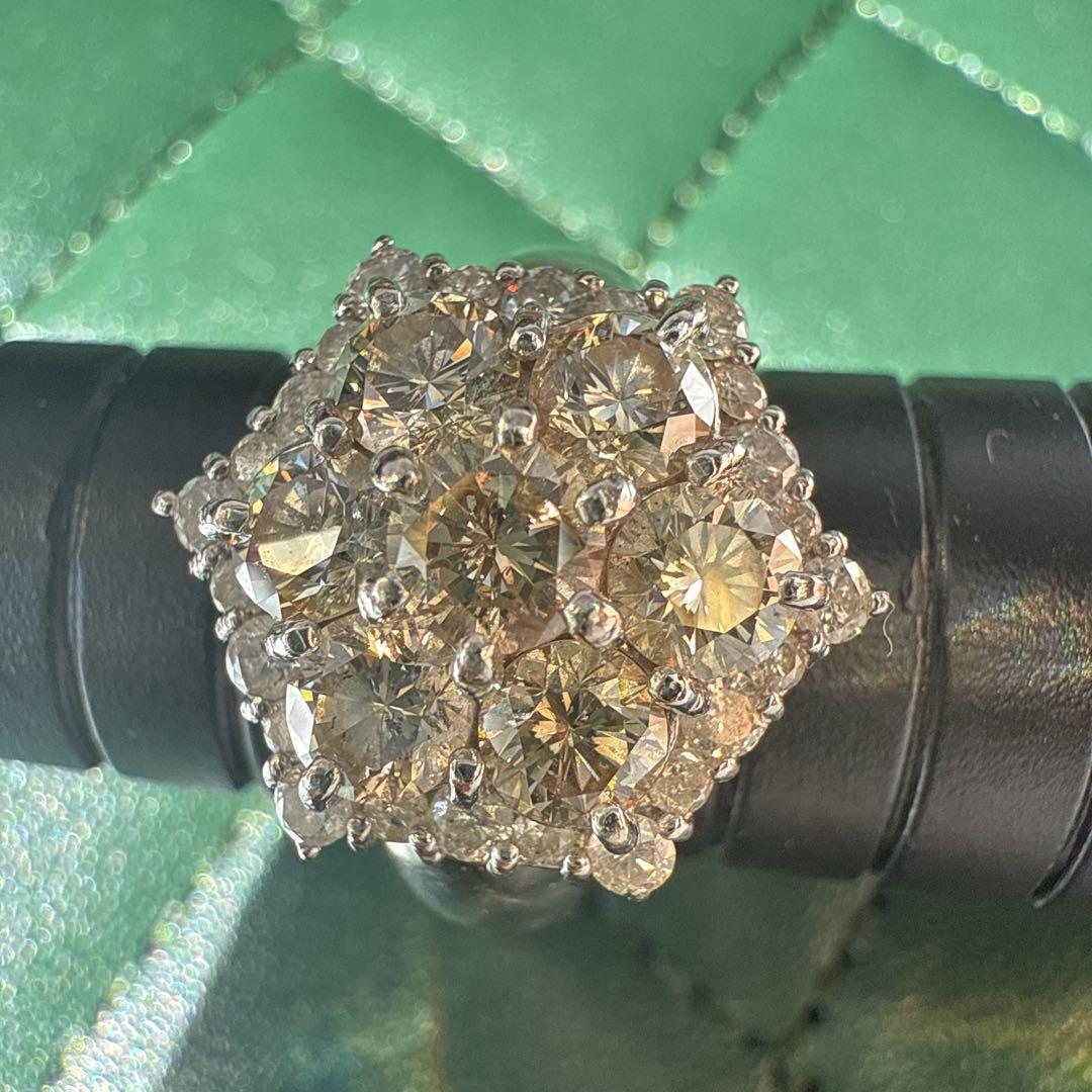 美品　k14 計2.5ct ダイヤリング