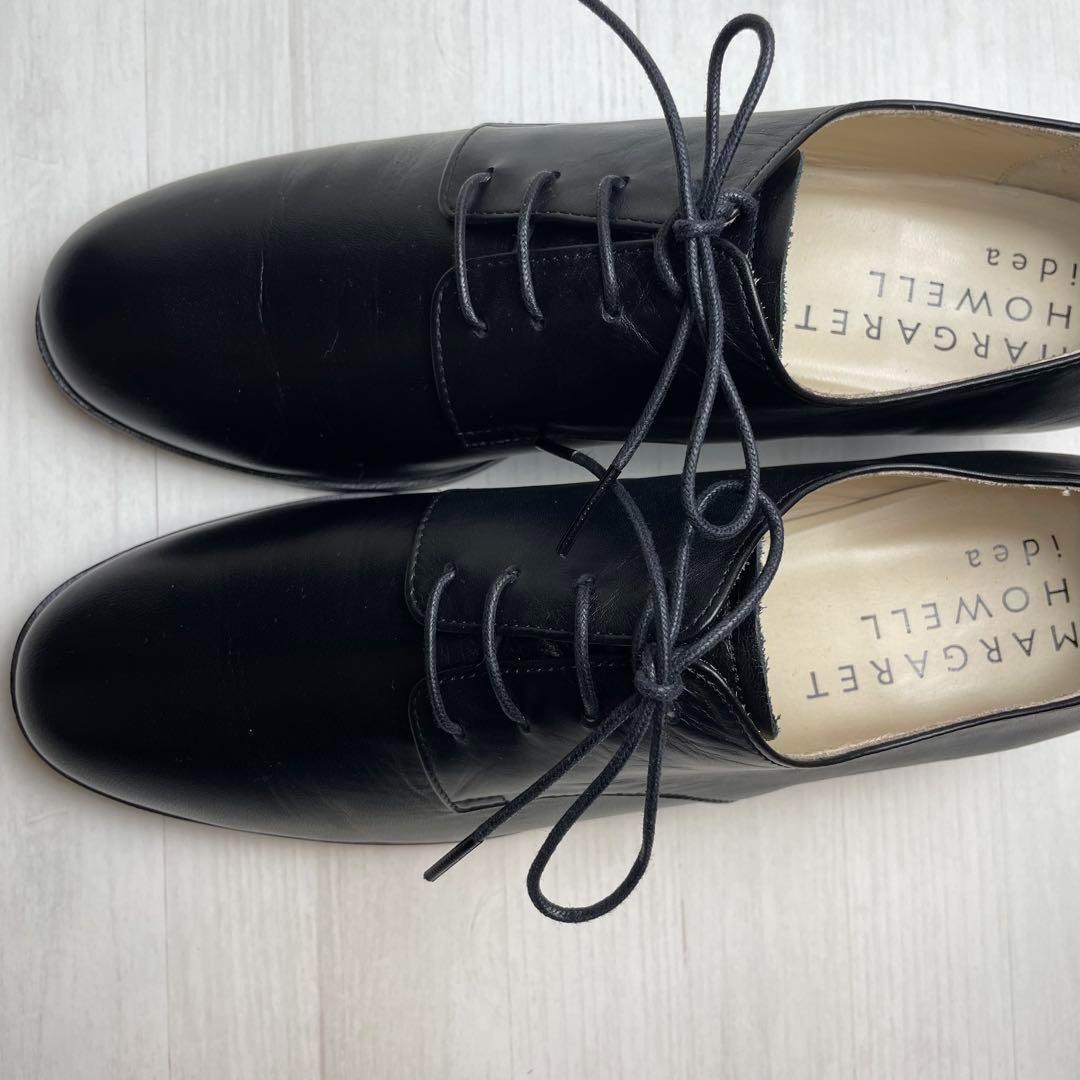 美品✨ マーガレットハウエル レースアップシューズ 本革 黒 日本製