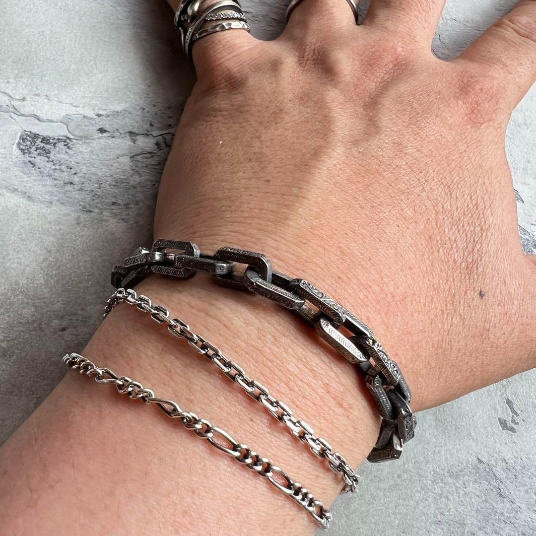 ヴィンテージ VINTAGE バイン チェーン ブレスレット シルバー シンプル