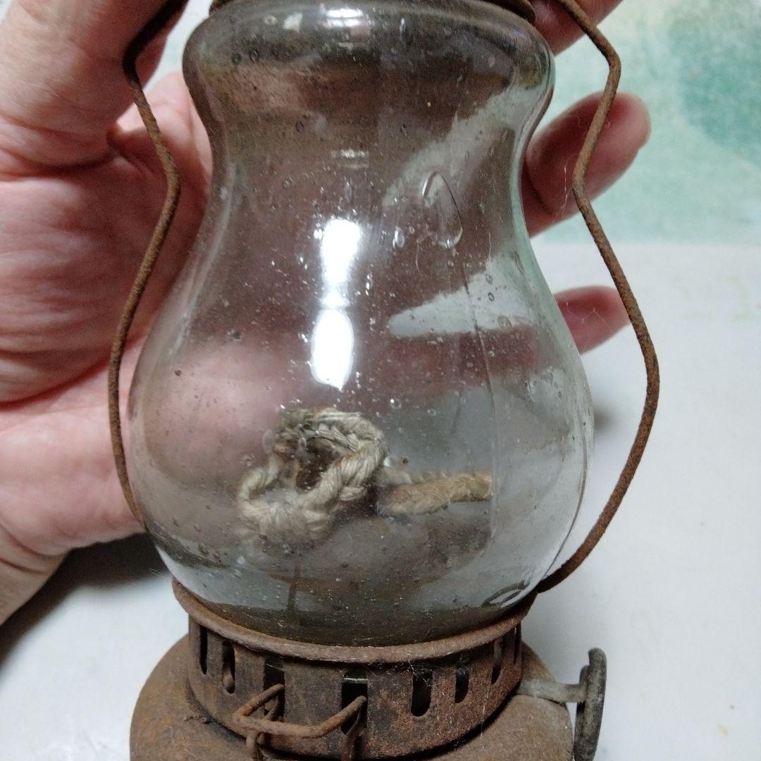 レトロ オイルランタン 錆びた茶色