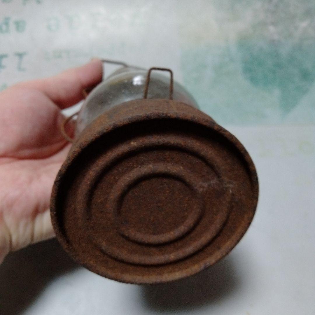 レトロ オイルランタン 錆びた茶色