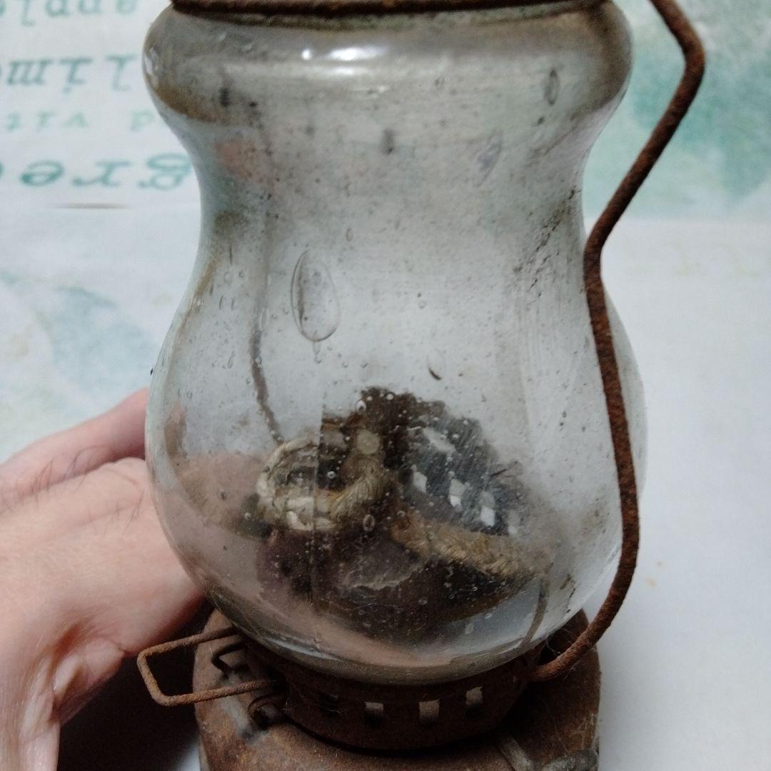 レトロ オイルランタン 錆びた茶色