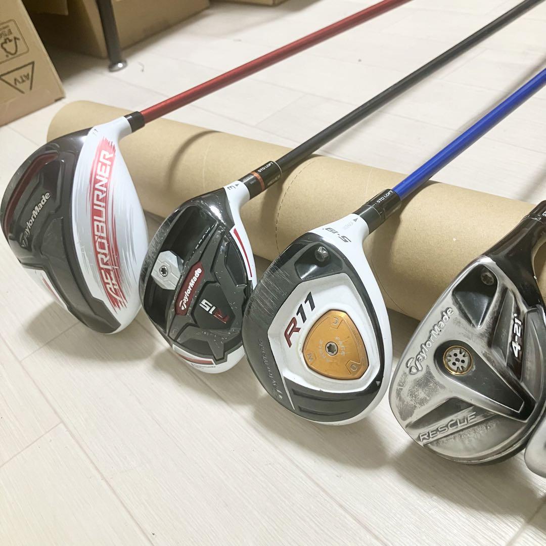 グリップ全て新品/TaylorMadeテーラーメイド他ゴルフフルセット バック付