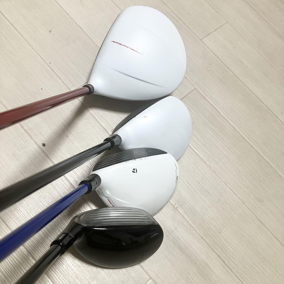 グリップ全て新品/TaylorMadeテーラーメイド他ゴルフフルセット バック付