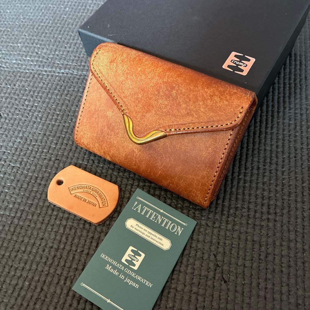 IKENOHA GINKA ブラウンキャメル コンパクトウォレット 新品