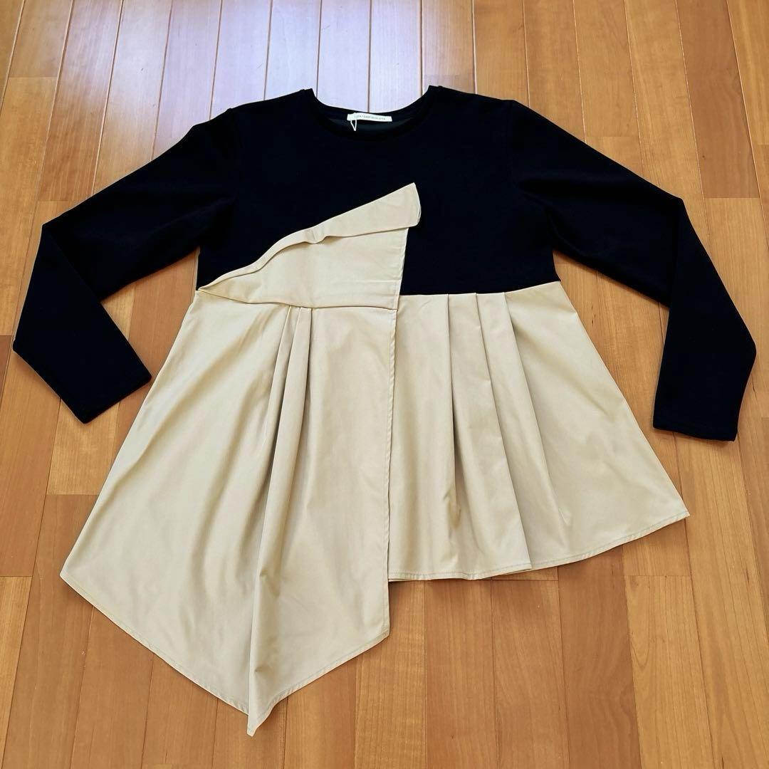 新品タグ付き！LADY LUCK LUCA☆アシンメトリーバイカラーカットソー